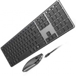 Universal Bluetooth Keyboard Multi-Device Stainless Steel Full Size Wireless Keyboard for Windows iOS Android Computer Desktop Laptop Surface Tablet Smartphone Rechargeable Battery